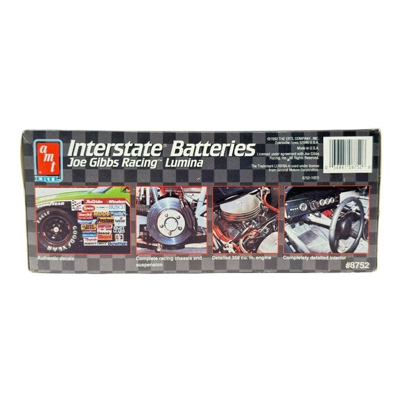 AMT Ertl Interstate Batteries Joe Gibbs Racing Lumina 1:25 Model Kit #8752 1992 - Picture 2 of 9